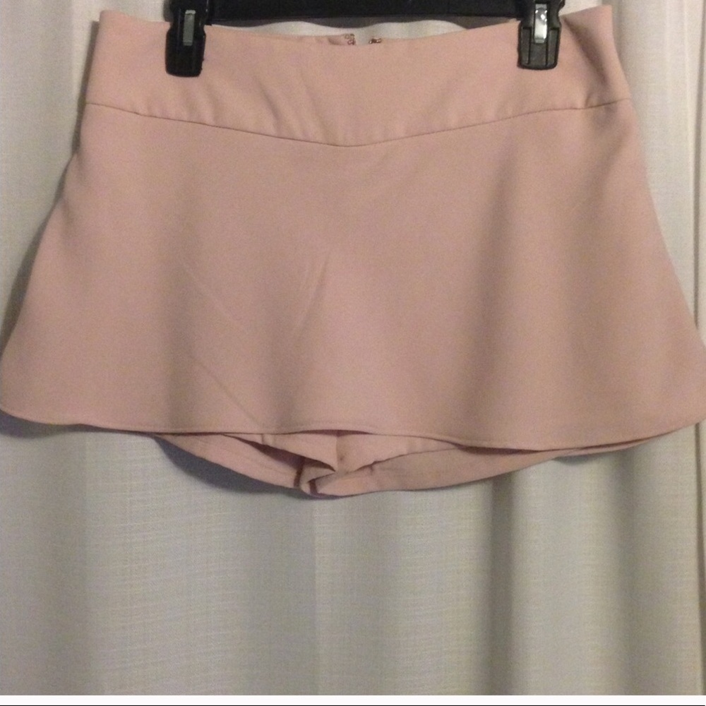 Women's Rose Pink Mid Rise Mini Skort